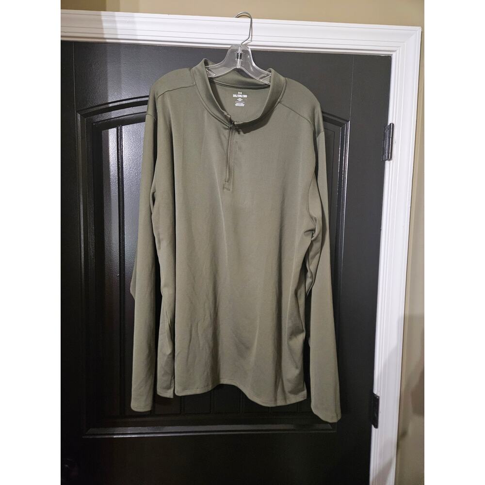 Under Armour Quarter Zip Loose Fit Green Size 3XL